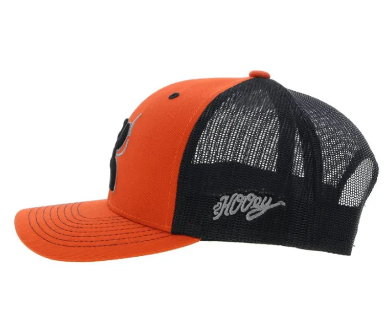 Hooey ARC Orange & Black Trucker Snapback Hat 2221T-ORBK