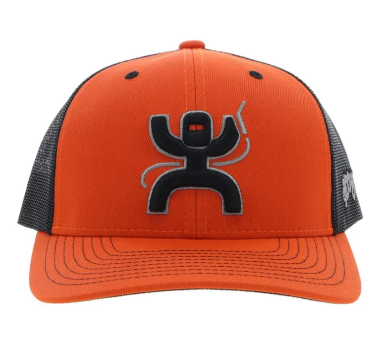 Hooey ARC Orange & Black Trucker Snapback Hat 2221T-ORBK