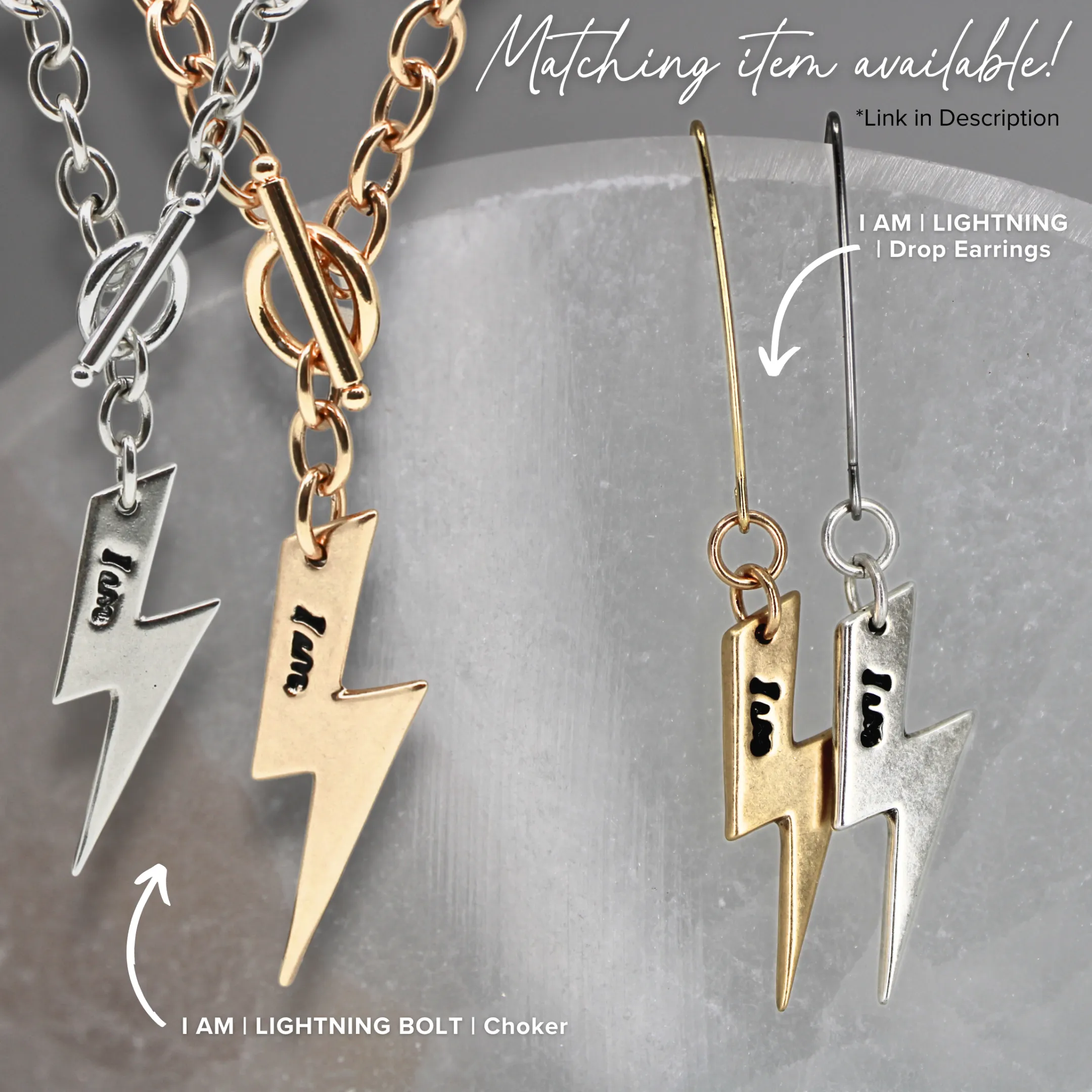 I AM | LIGHTNING BOLT | Choker