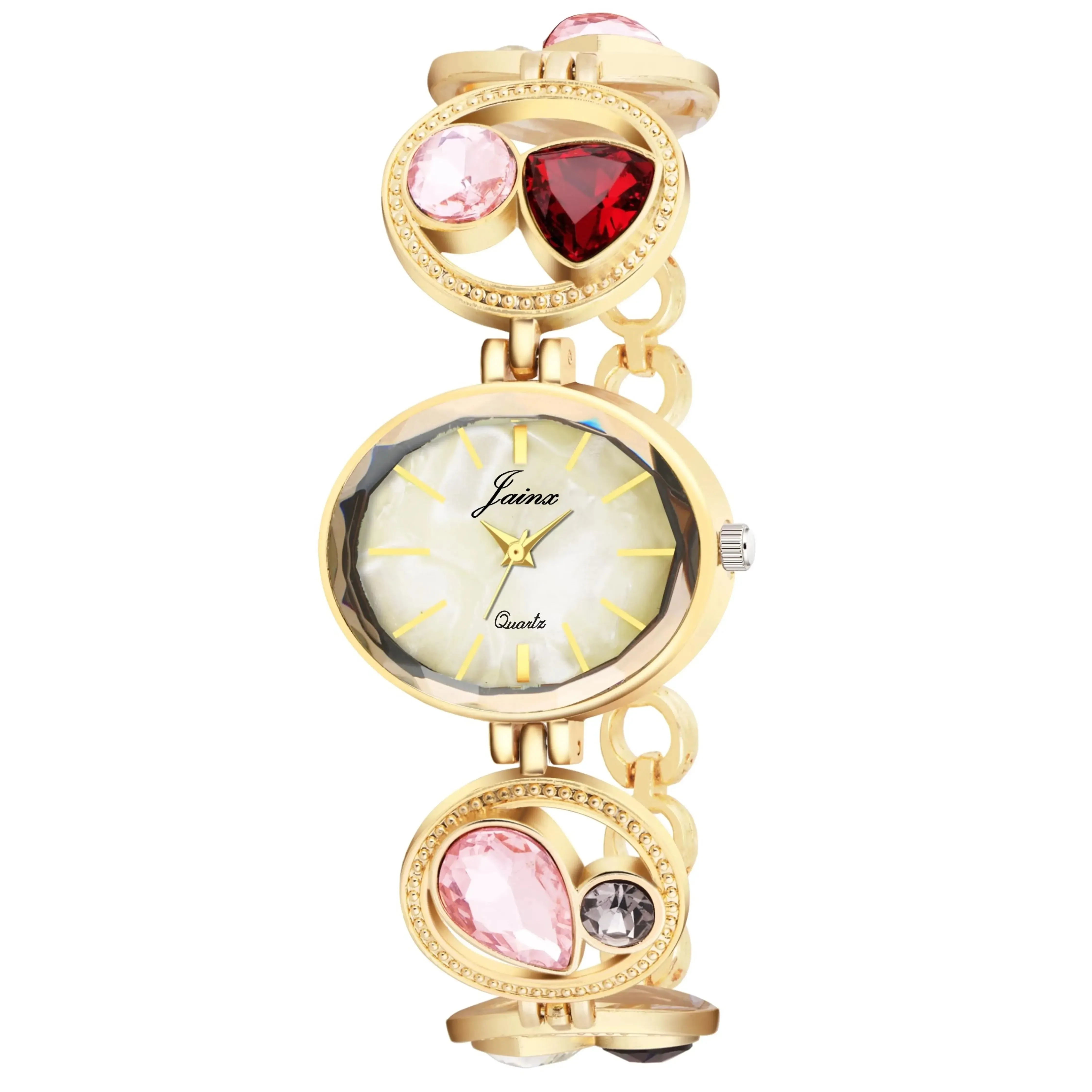 Jainx Mother Of Pearl Dial Bracelet Chain Analog Watch For Women - JW8565