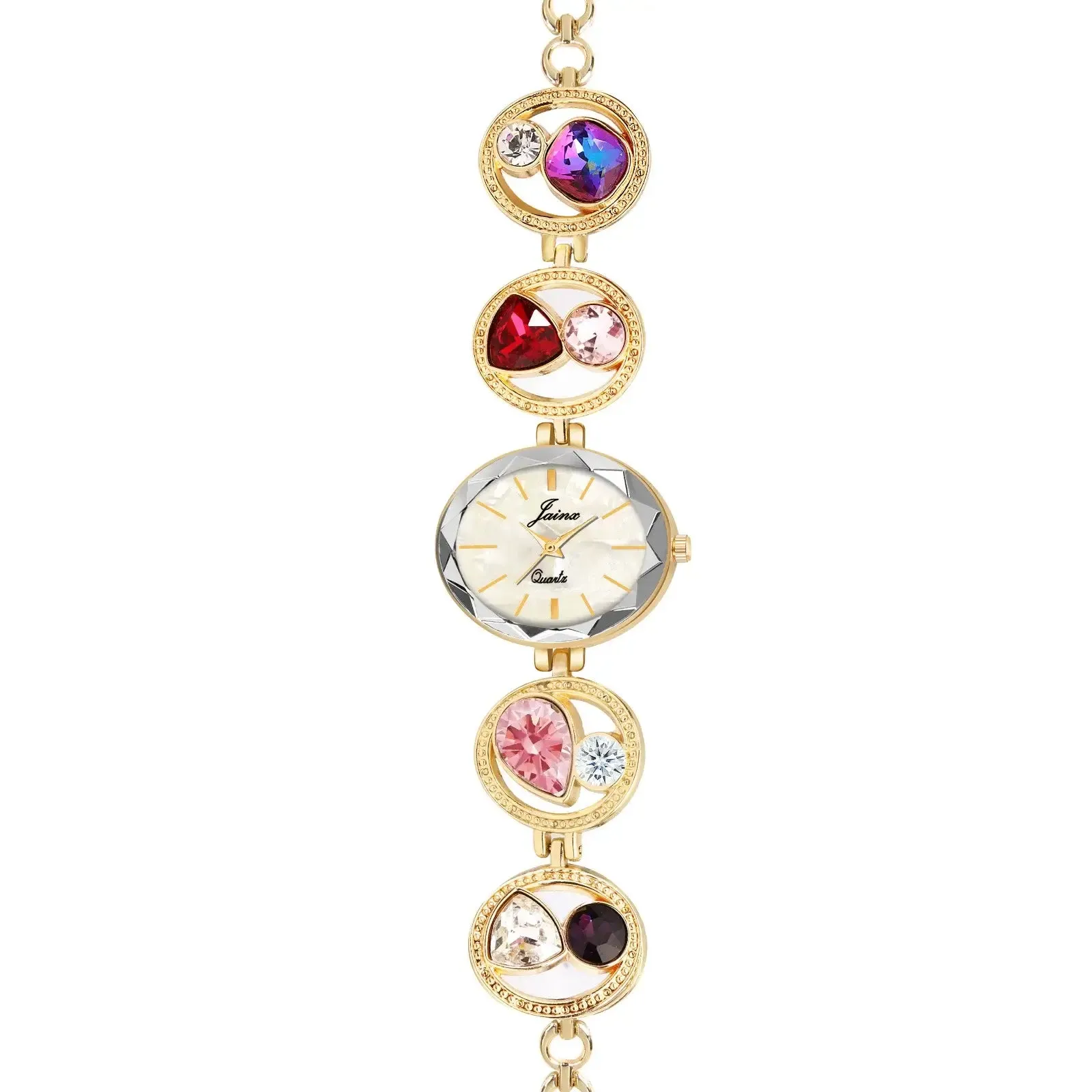 Jainx Mother Of Pearl Dial Bracelet Chain Analog Watch For Women - JW8565