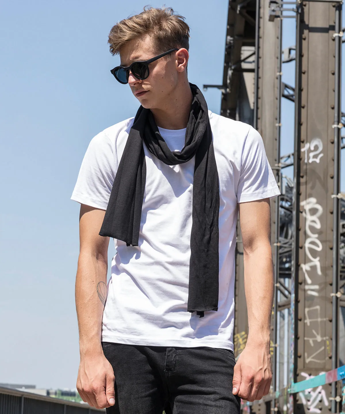 Jersey scarf | Heather Grey