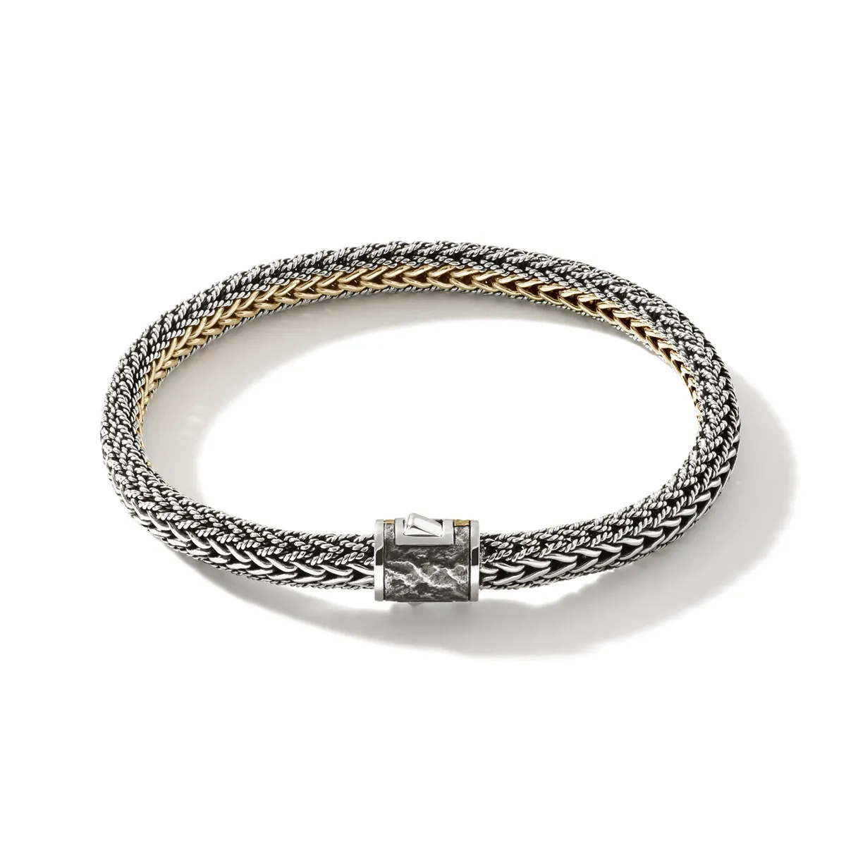 John Hardy Classic Chain Silver and 18K Bonded Gold 7mm Reversible Bracelet