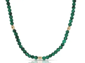 Joy Dravecky Bali Beaded Choker in Malachite