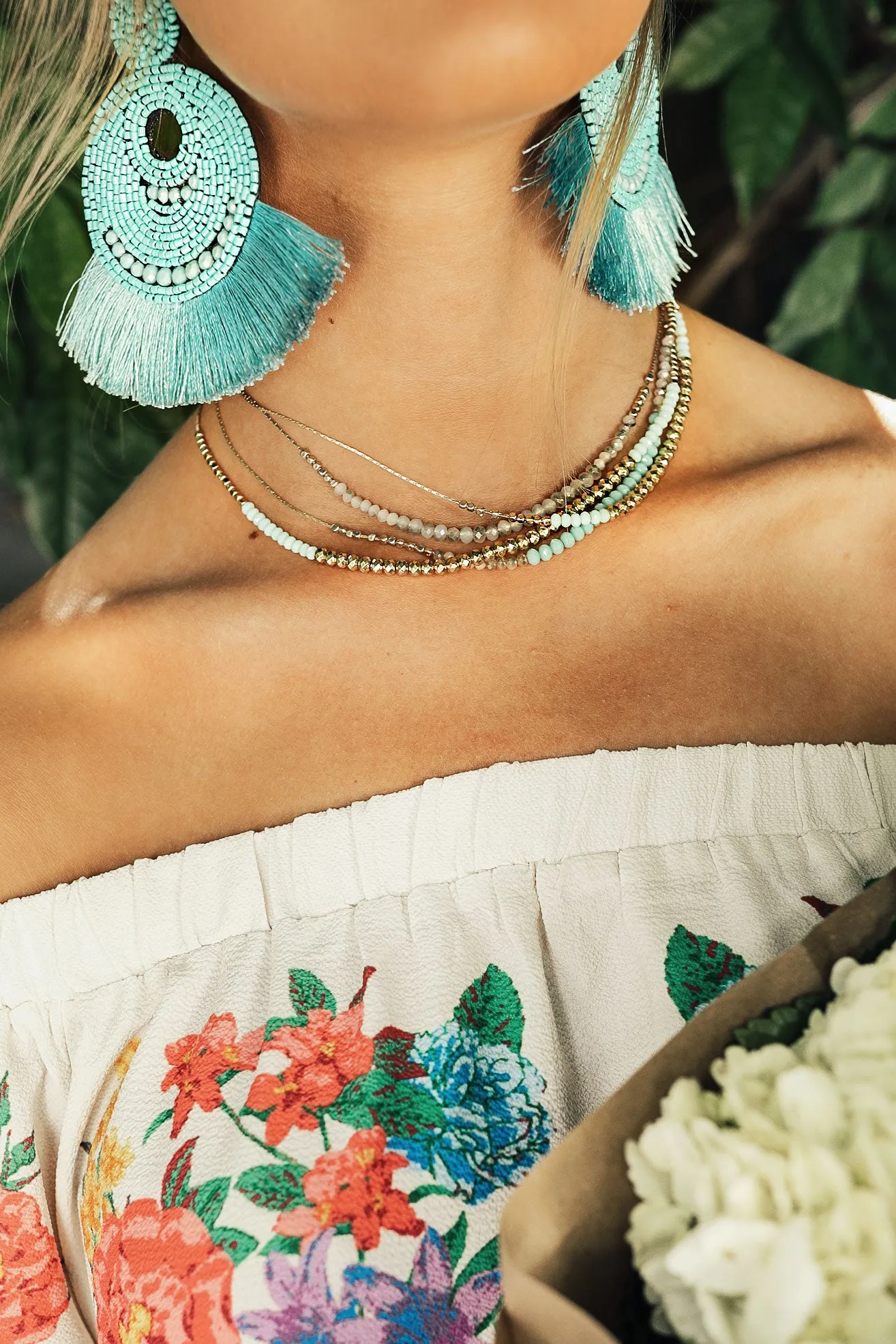 Keeping You Close Layered Necklace In Limpet Shell