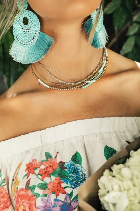 Keeping You Close Layered Necklace In Limpet Shell
