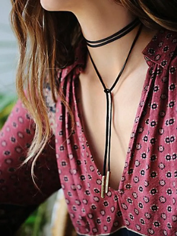 Leather Choker Necklace