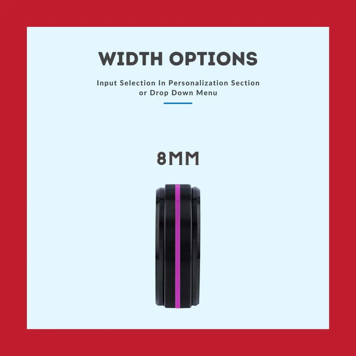 LISMORE | Purple Wood, Black Tungsten Ring, Purple Groove, Stepped Edge