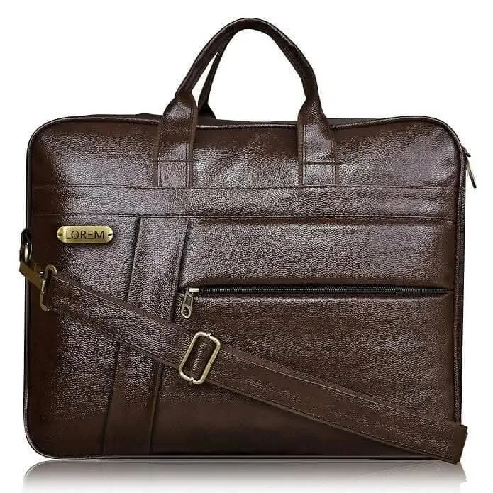 LOREM Chocolate Color Faux Leather 10L Messenger Bag For Men & Women (BG05)