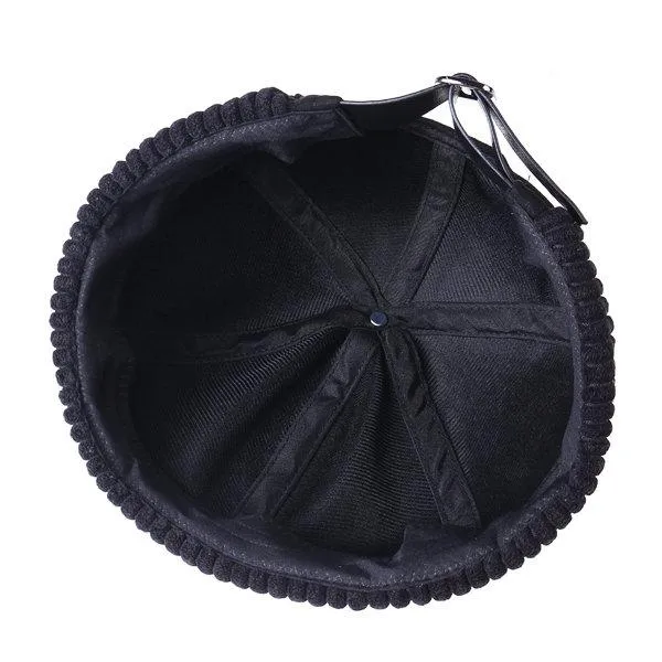 Men & Women Retro Rolled Cuff Brim Hat Skullcap Sailor Cap Worker Hat Adjustable
