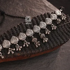 Mewad Double Peacock Silver Choker