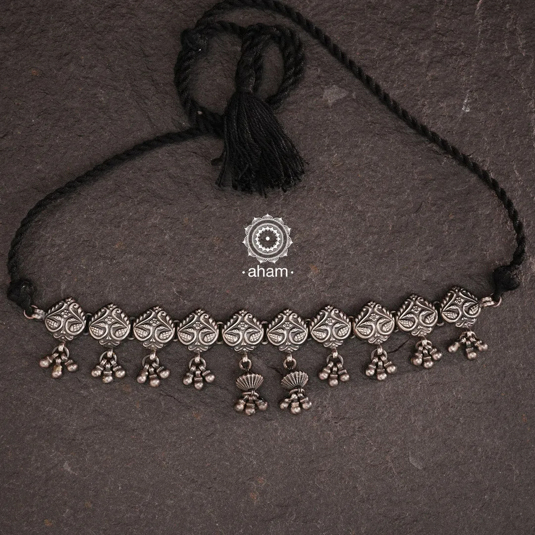 Mewad Double Peacock Silver Choker