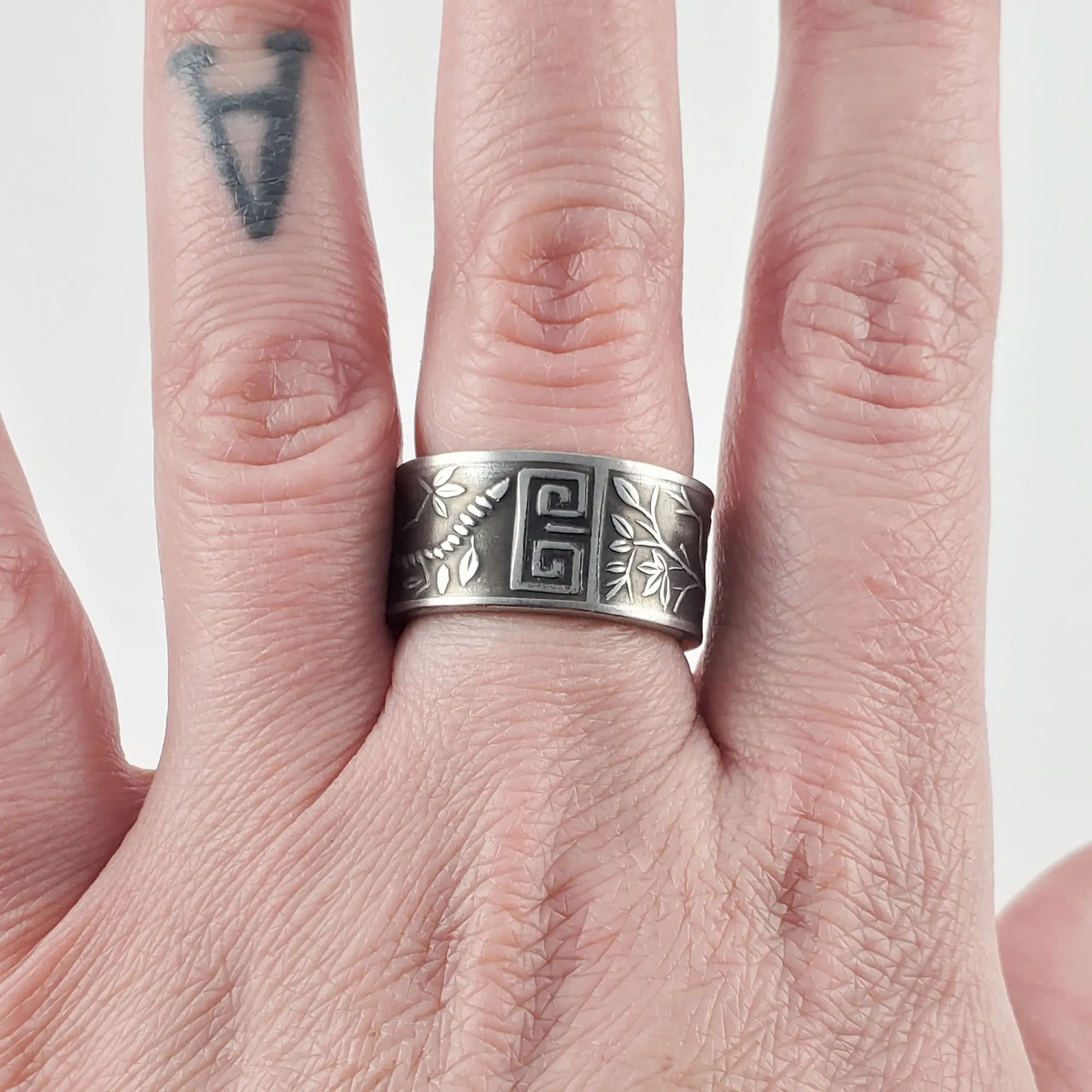 Ming Tree Stainless Steel Spoon Ring