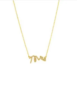 Mrs Pave' Crystal Gold Necklace