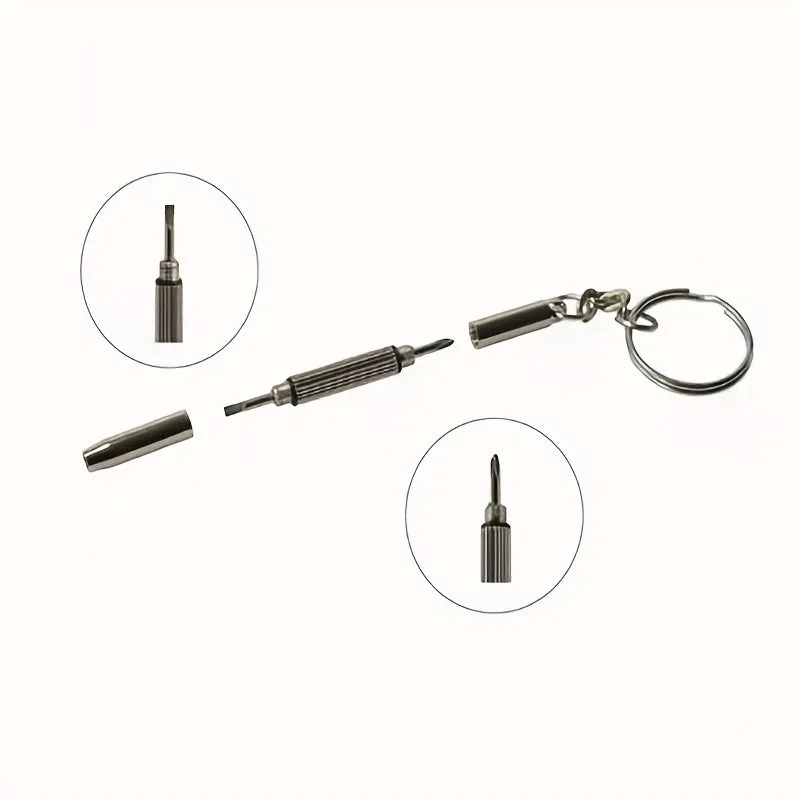 MultiTool Keychain Screwdriver for Glasses Phone Watch Repair