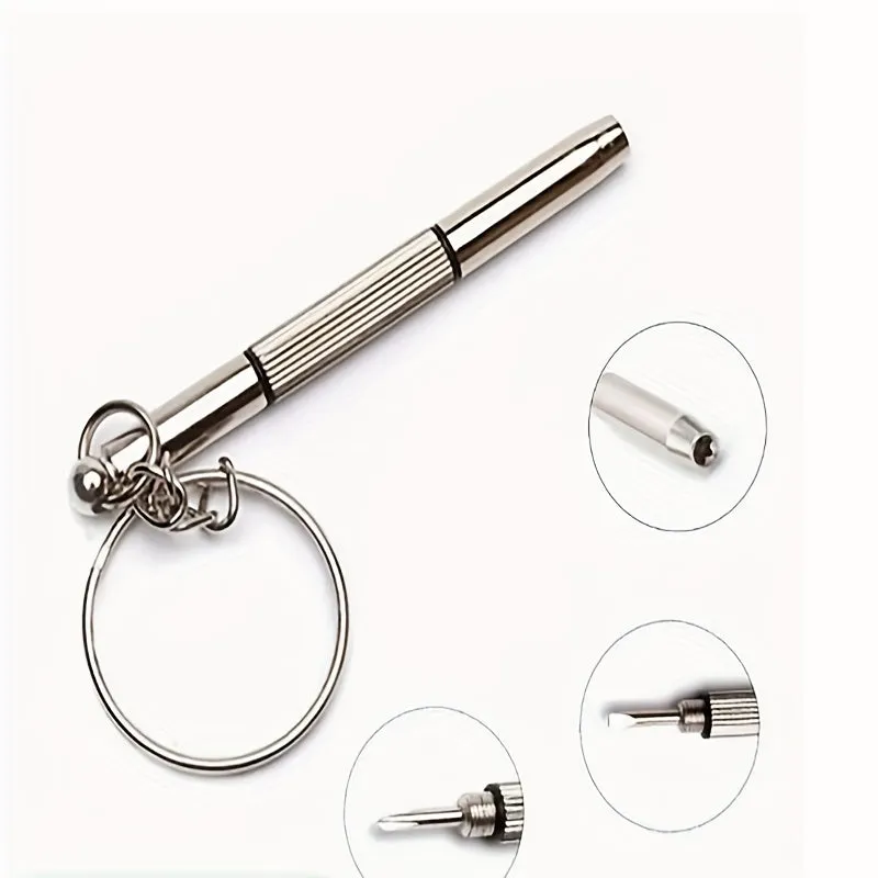 MultiTool Keychain Screwdriver for Glasses Phone Watch Repair