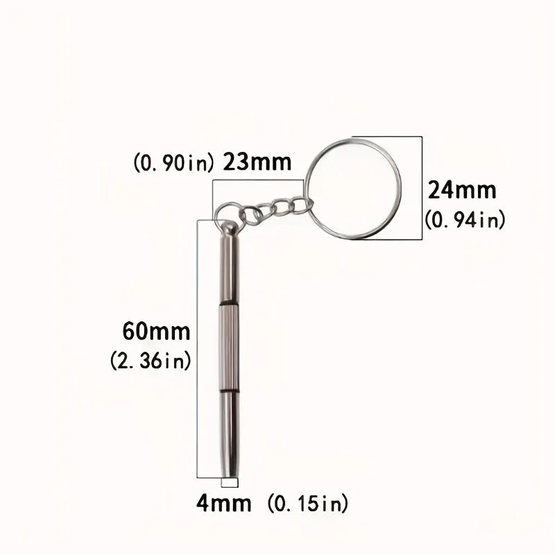 MultiTool Keychain Screwdriver for Glasses Phone Watch Repair