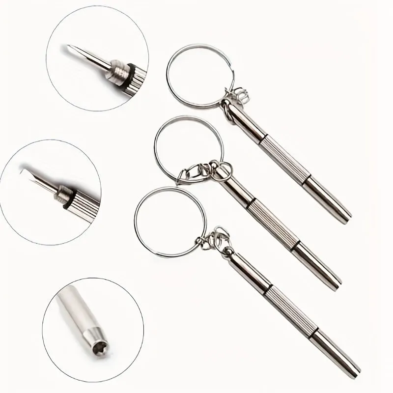 MultiTool Keychain Screwdriver for Glasses Phone Watch Repair