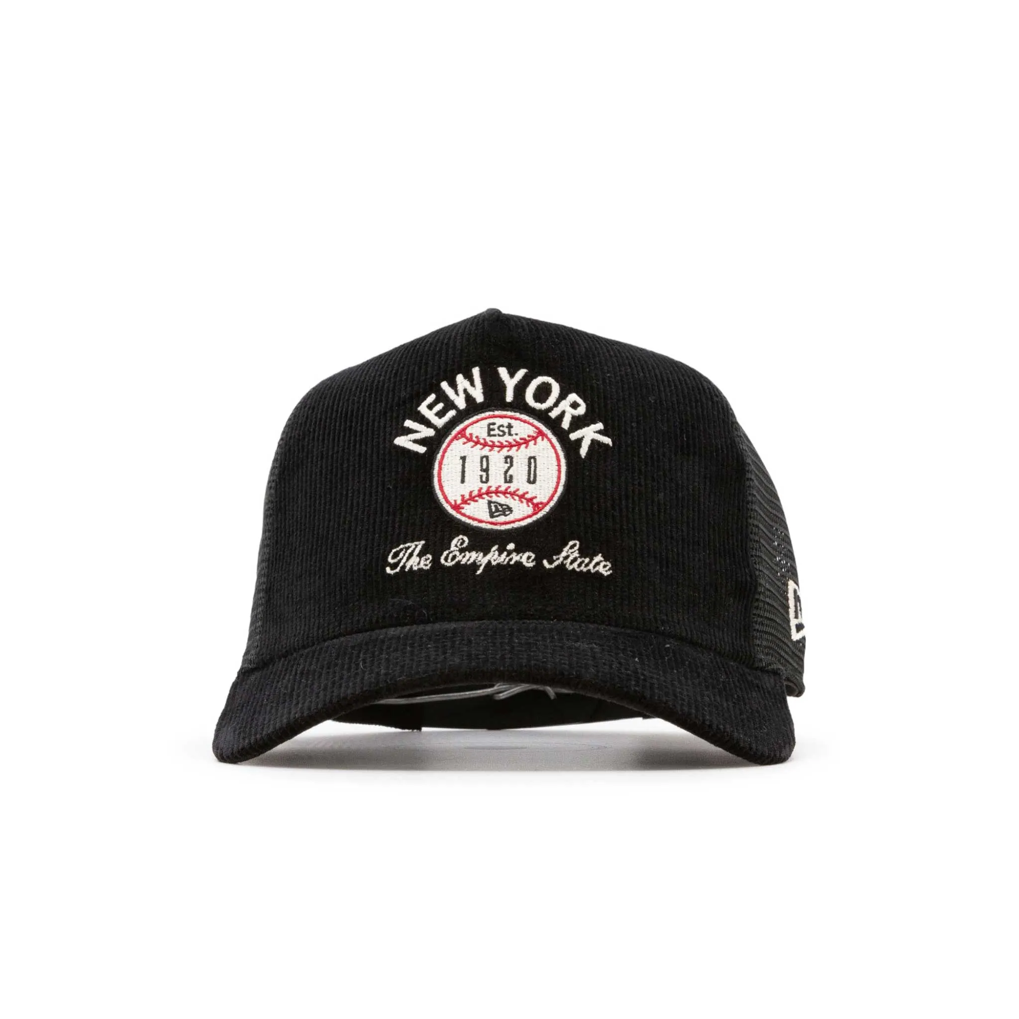New Era Cord Graphic A-Frame Trucker Cap - Black