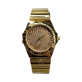Omega – High Quality – Constellation Black – Gold/Brown – 37mm – Unisex Watch