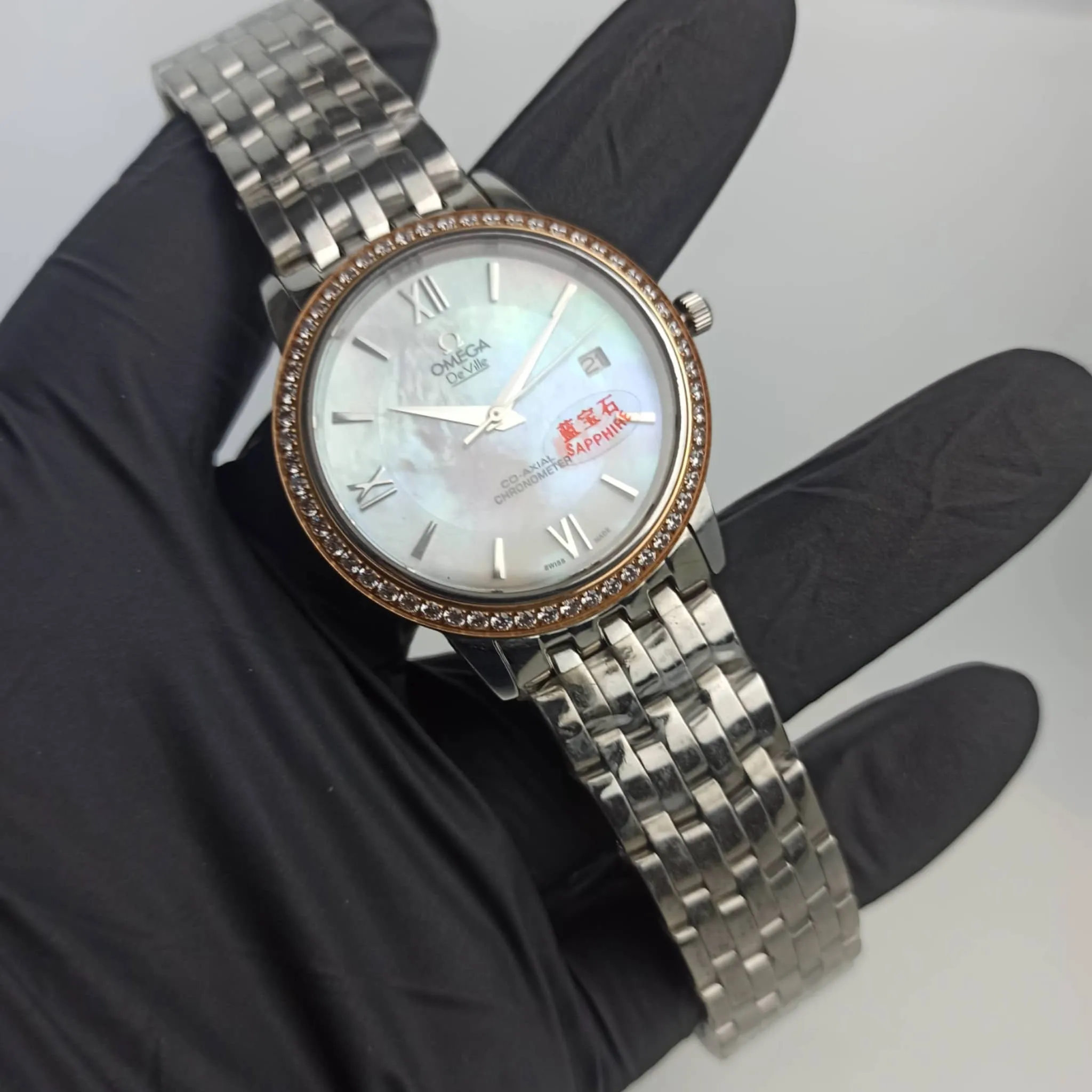 Omega – High Quality – De Ville – Pearl Dial - 38mm – Women's Watch