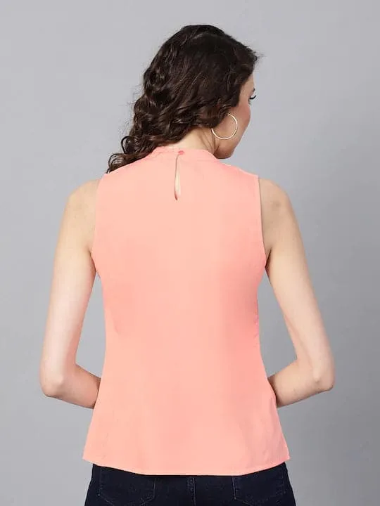 Peach Choker Top