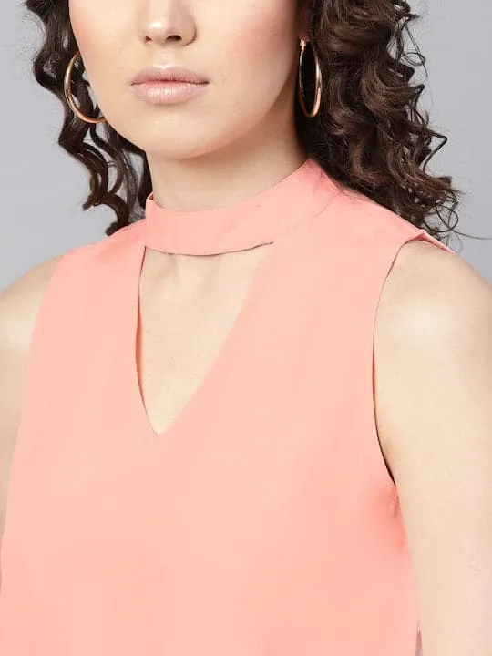 Peach Choker Top
