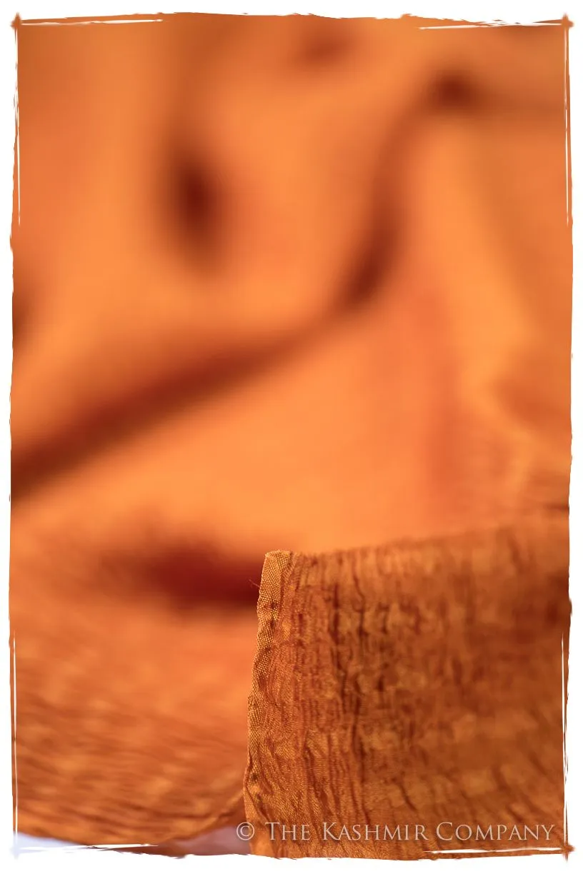 Persimmon Crush Organic Silk Scarf