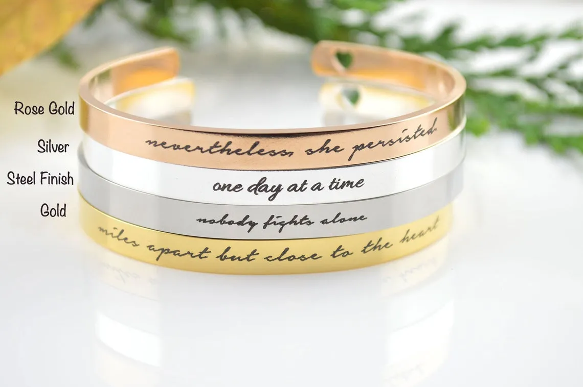Personalised Cuff Bracelet Bridesmaid