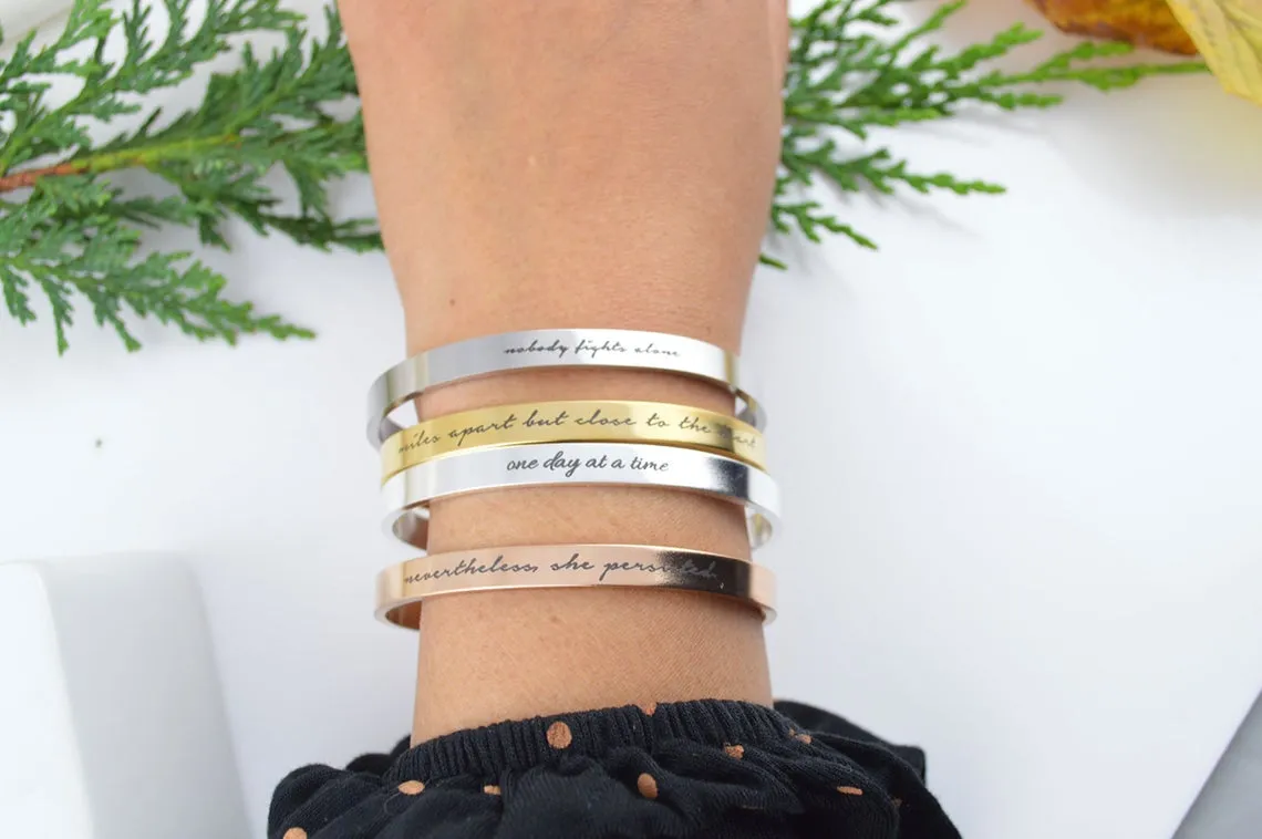 Personalised Cuff Bracelet Bridesmaid