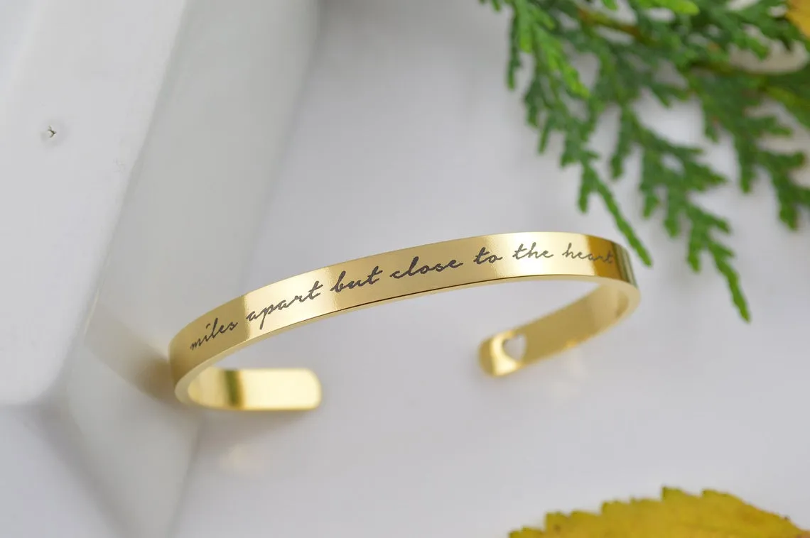 Personalised Cuff Bracelet Bridesmaid