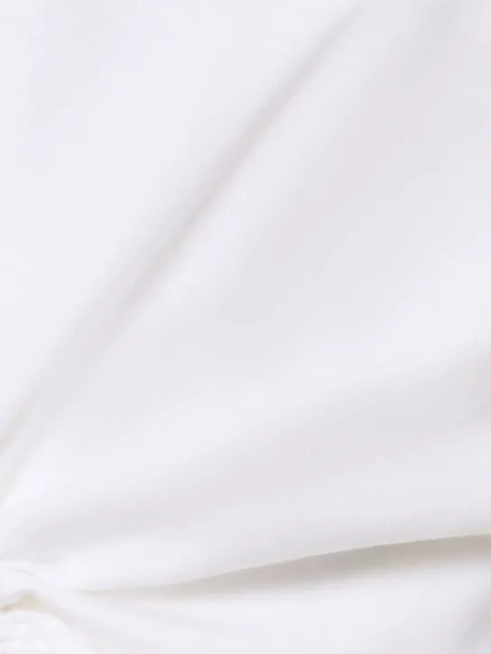 Rabanne   Logo cotton crop t-shirt w/ ring 