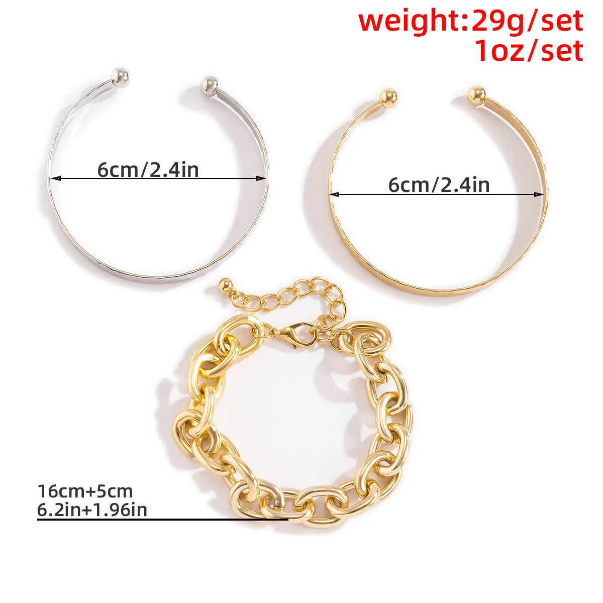 Retro Fashion Hollow Chain Bracelet Women