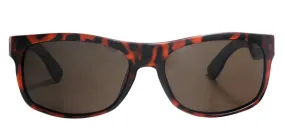 Rheos Unisex Anhingas Tortoise Frames Amber Lens Polarized Sunglasses