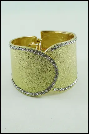 Rhinestone Buckle Cuff