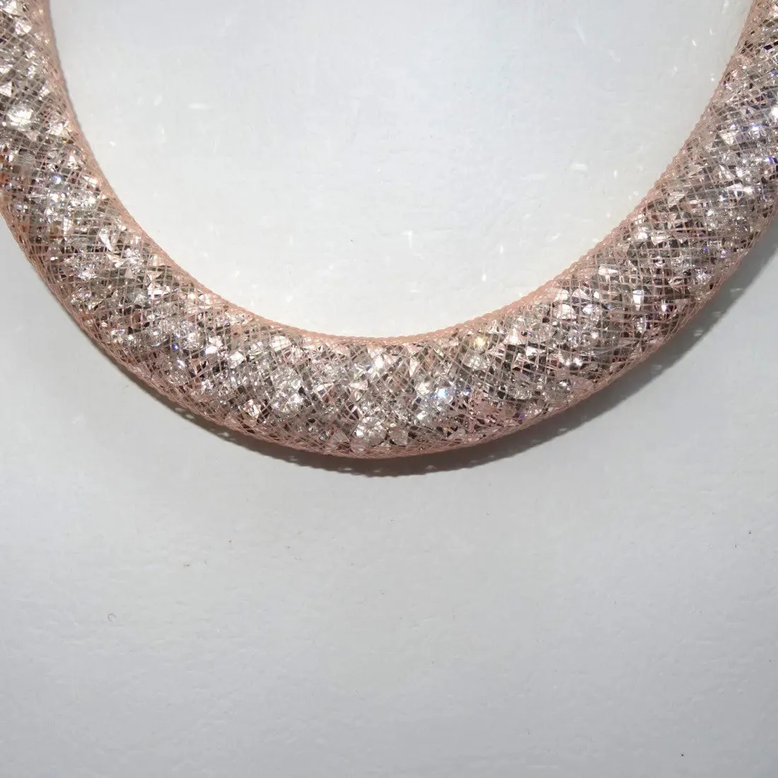 Rose Gold Swarovski Element Stardust Crystal Necklace Choker Magnetic closure