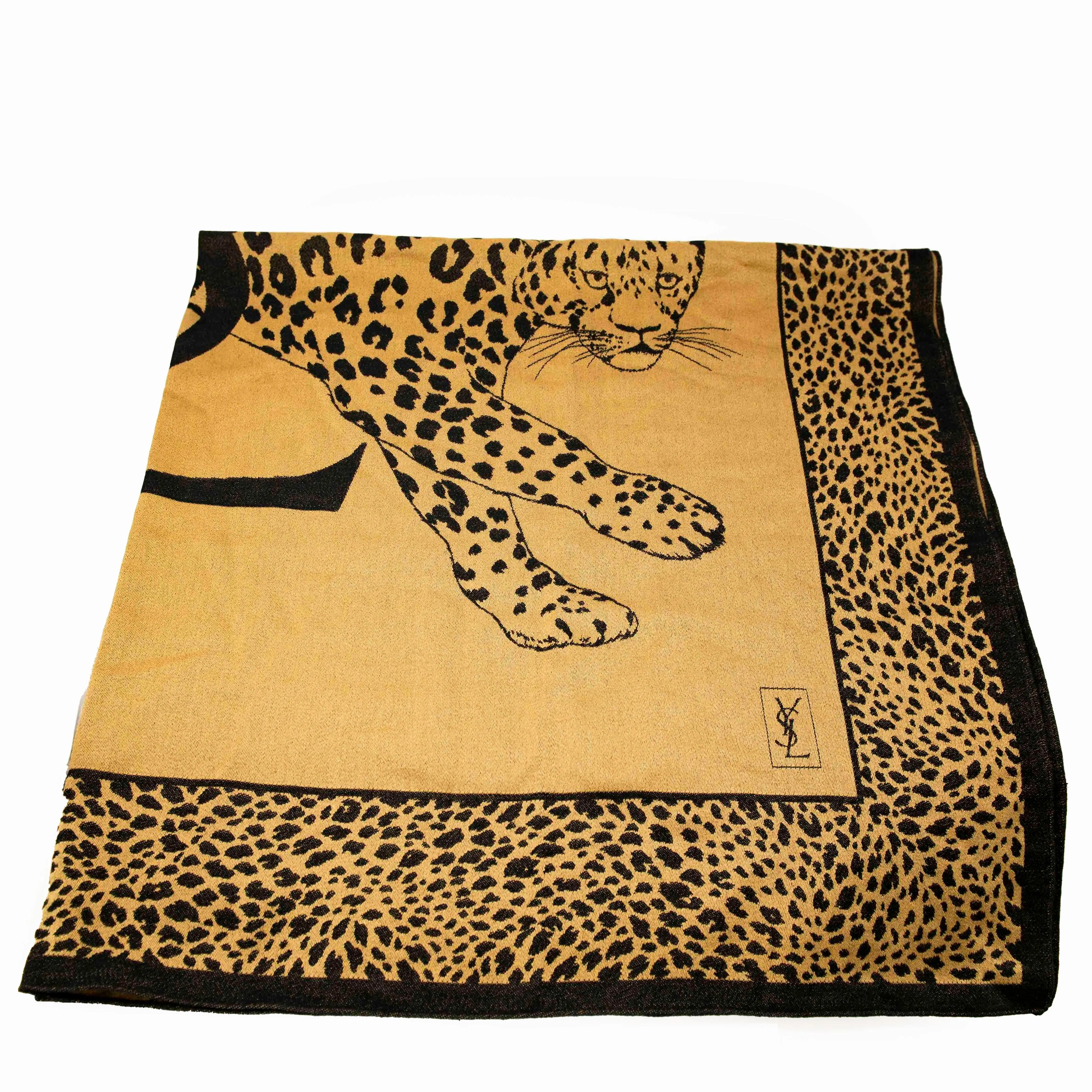Saint Laurent Panther Vintage Scarf