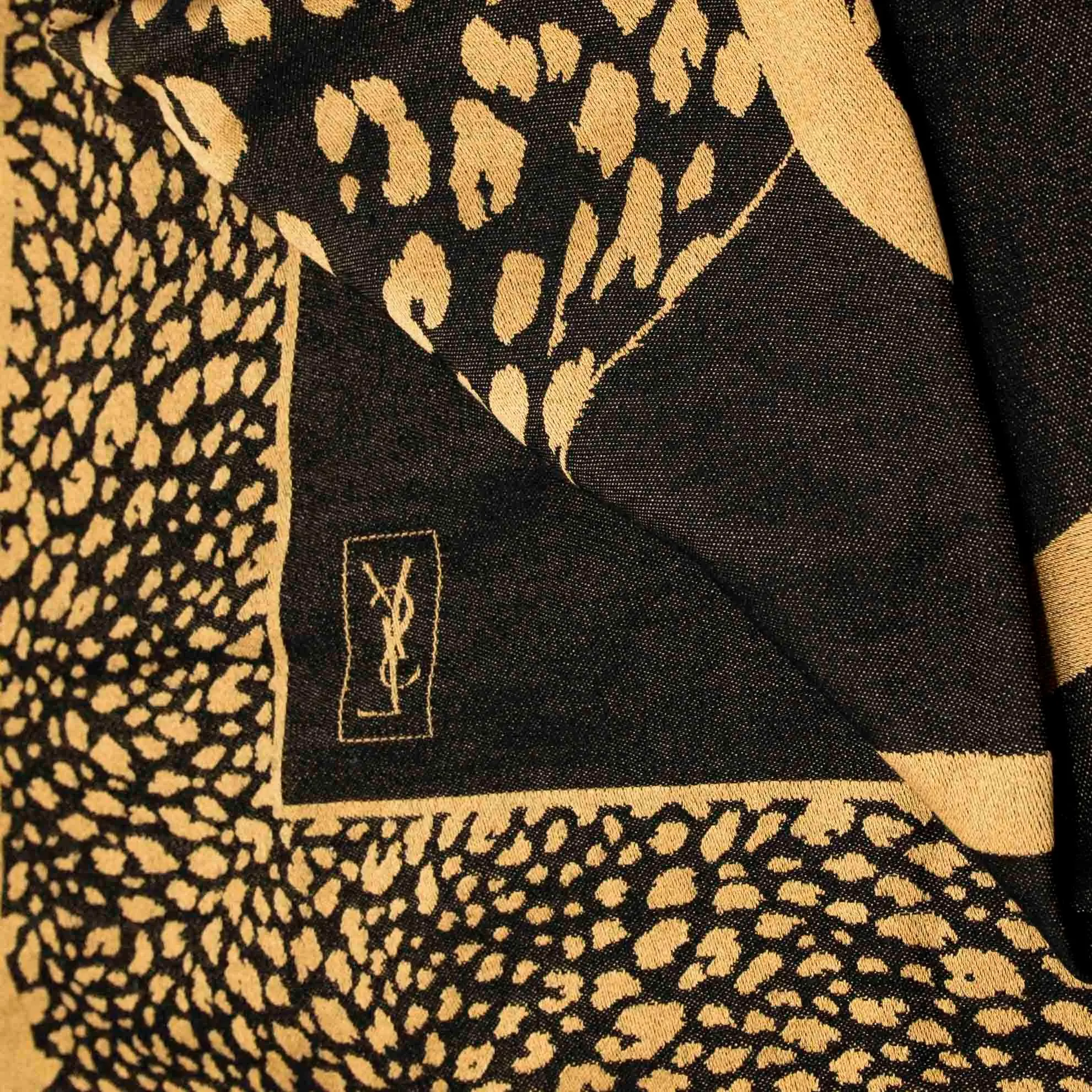 Saint Laurent Panther Vintage Scarf