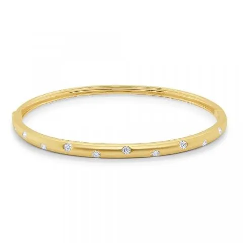 Scattered Diamond Inlay Bangle