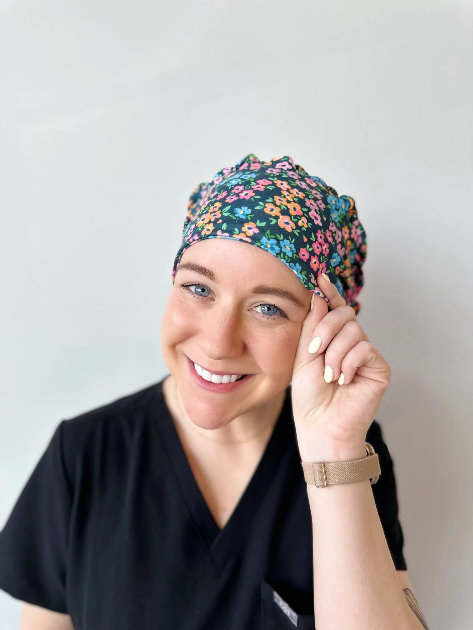 Scrub Hat - Garden Floral