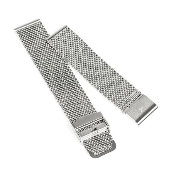 Silver Chain Mesh Watch Strap - 20mm Width