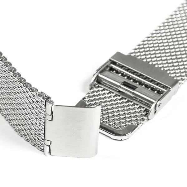 Silver Chain Mesh Watch Strap - 20mm Width