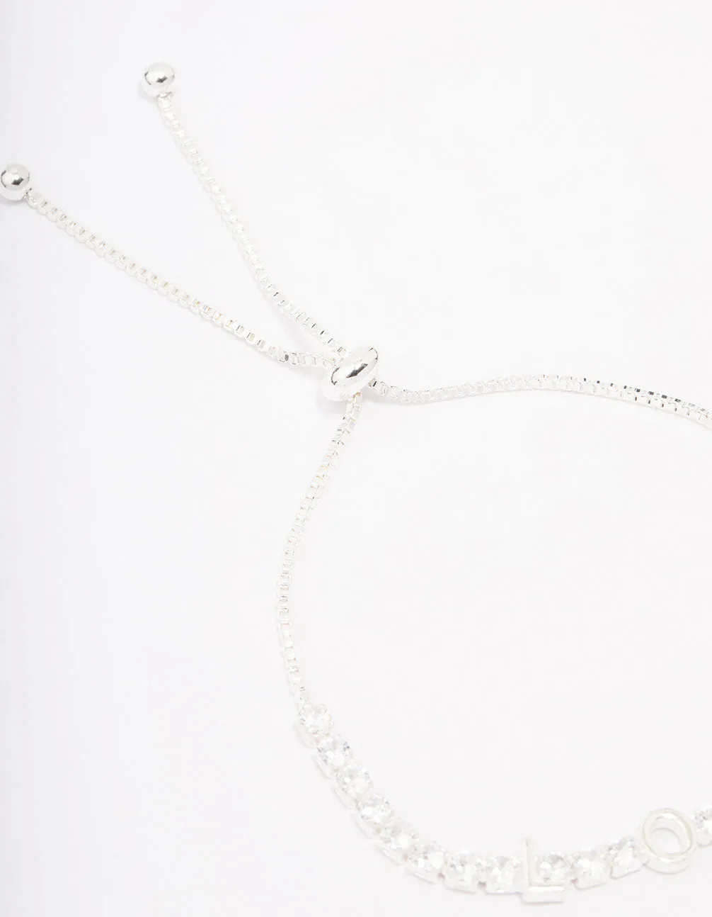 Silver Cubic Zirconia Love Bracelet
