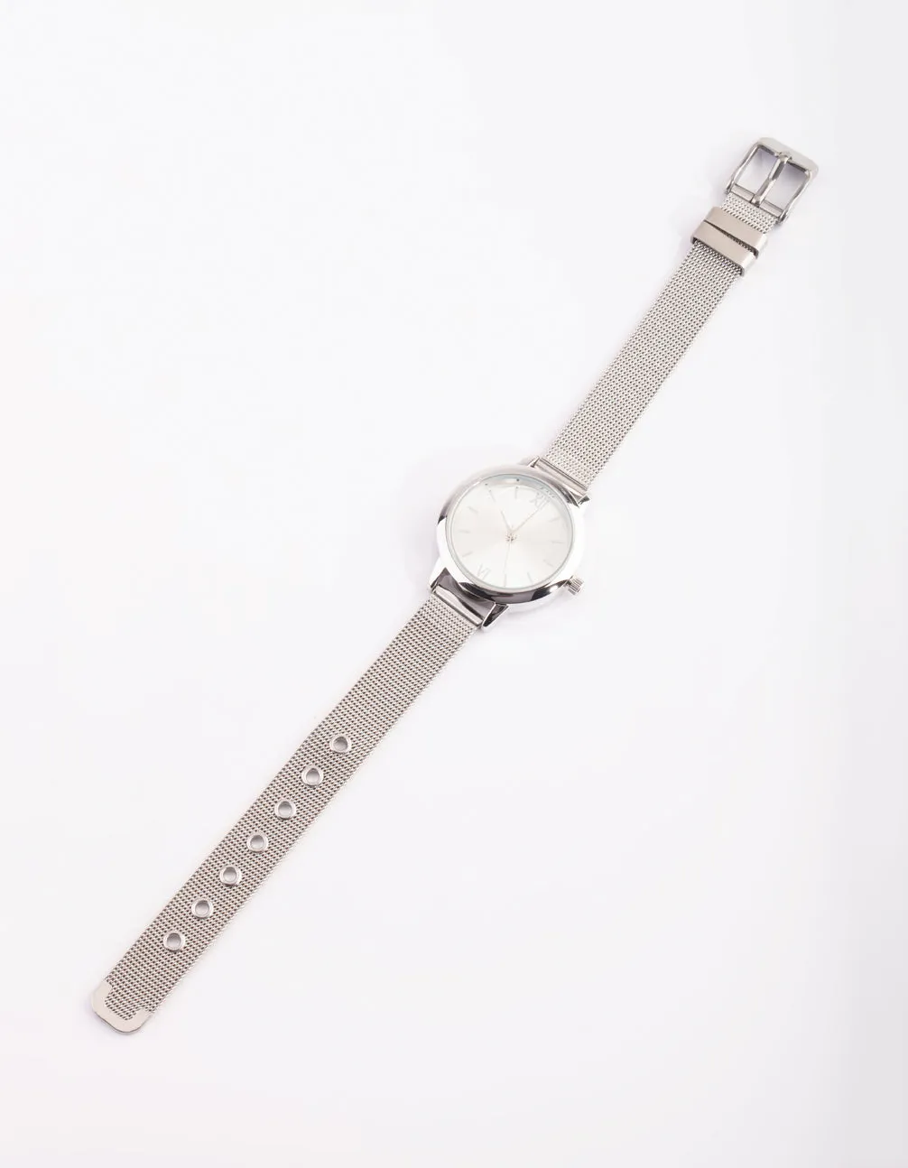 Silver Skinny Chain Strap Watch