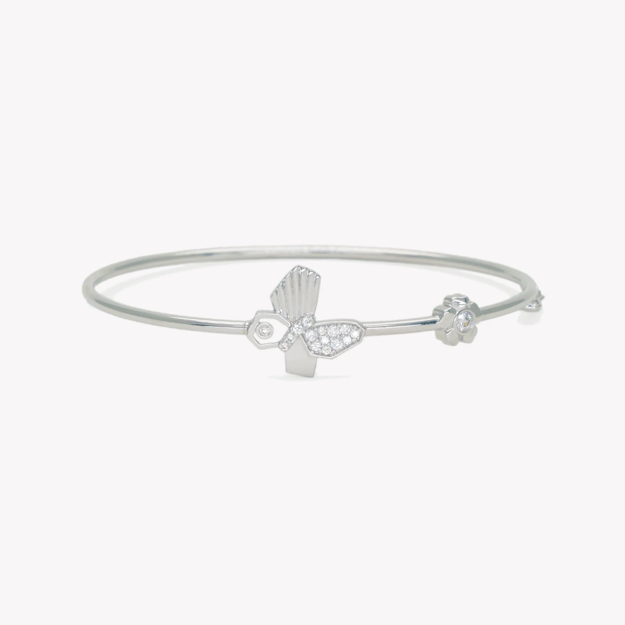 Sparkling Cubism Butterfly Bangle