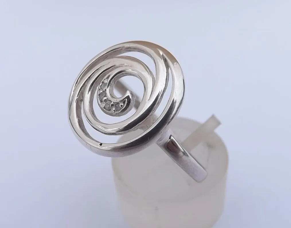 Spiral Sterling Silver Ring (size 9)
