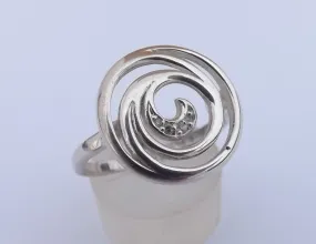 Spiral Sterling Silver Ring (size 9)