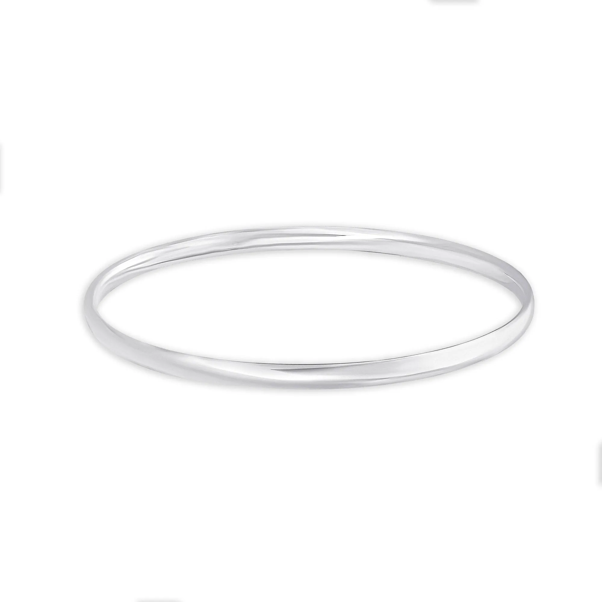 Sterling Silver Solid Court 4mm Bangle