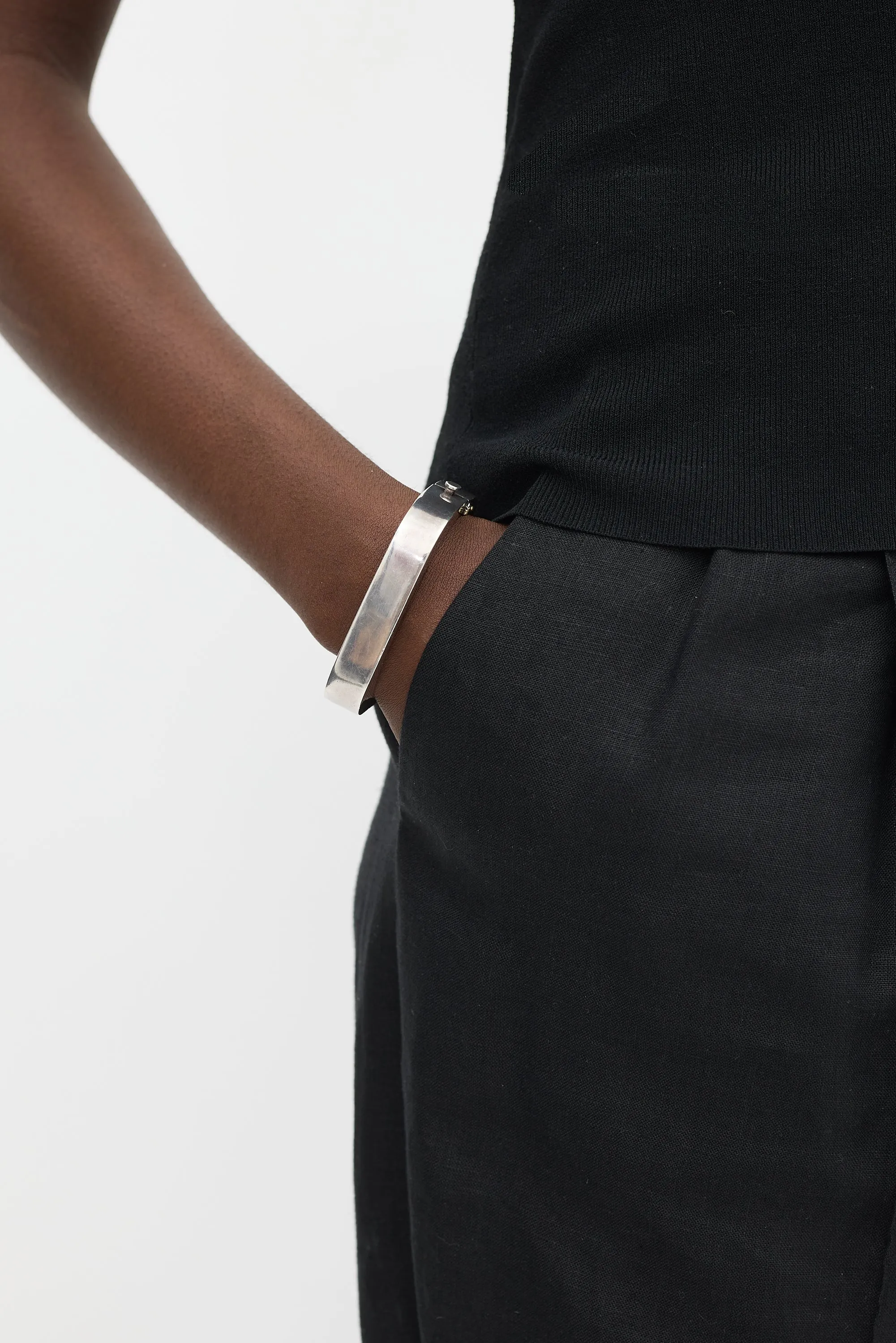 Sterling Silver Square Cuff Bracelet
