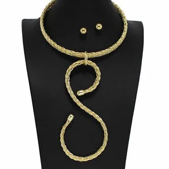 Swirl and Twirl Choker Necklace